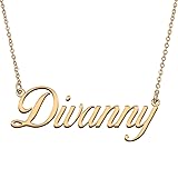 HUAN XUN Customized Custom Simple Any Name Necklace