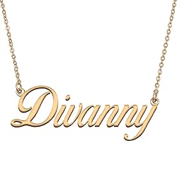 HUAN XUN Customized Custom Simple Any Name Necklace