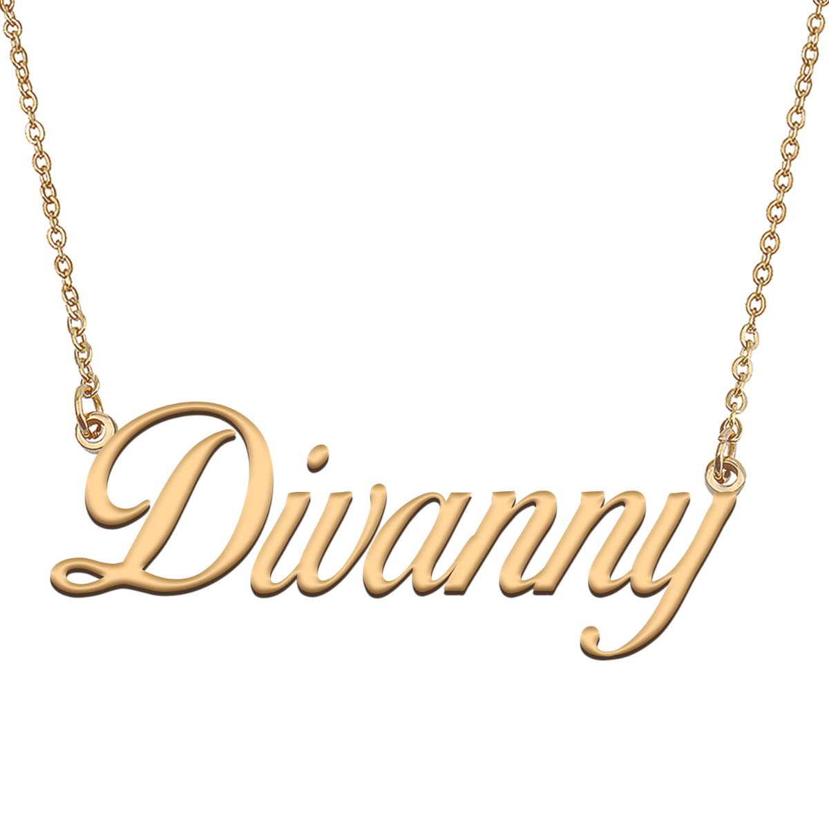 HUAN XUN Customized Custom Simple Any Name Necklace