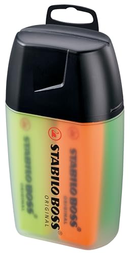 - Marcador fluorescente - BOSS ORIGINAL - Big BOSS Box de 4 - amarillo, naranja, verde, azul