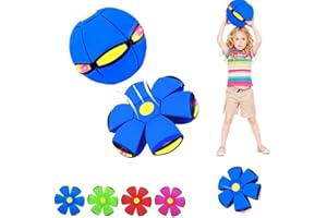 Magic Metaball Balle rebondissante 2 en 1 avec lumière LED, jouet volant transformable avec 6 lumières, jeu intérieur et exté