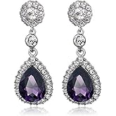 Gorgeous Austrian Crystal Rhinestone Wedding Bridal Teardrop Drop Dangle Earrings