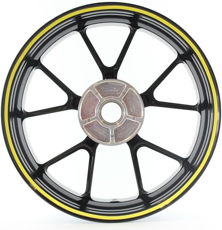 Curved Wheel Rim Striping Stickers/Decals Tape roll with applicator for Motorcycles (& Car) Fits 20" Wheel - 7mm - Yellow (2189-003)