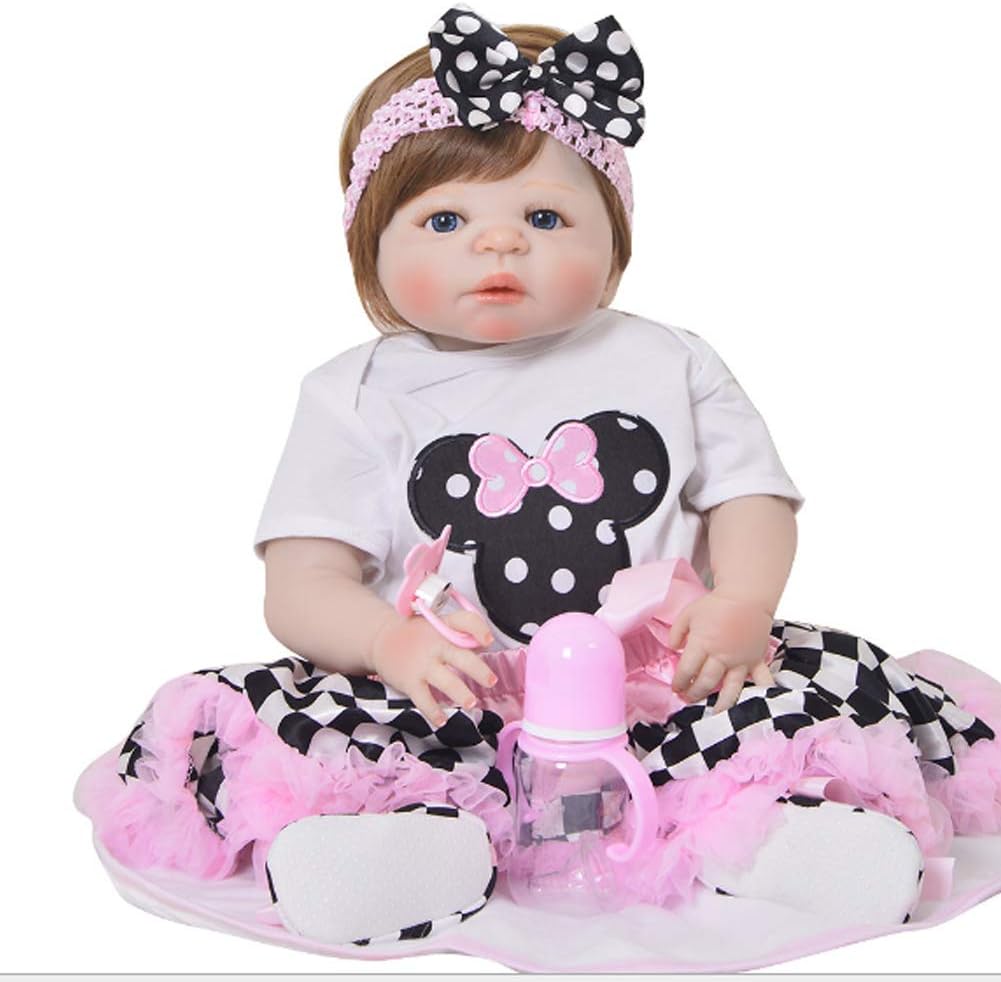 Prezzo Candyana Bambino Bambola 57cm Imitazione Bambino Occhi Azzurri Capelli Giallo Compleanno Presenta Belle Bambole Femminili Offerte