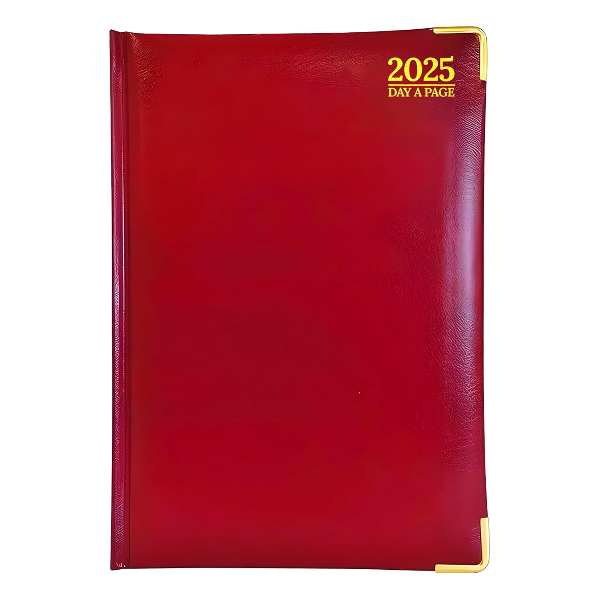 G4GADGET A5 Day A Page Diary Red 2025 | Hardback Cover | Bold & Compact