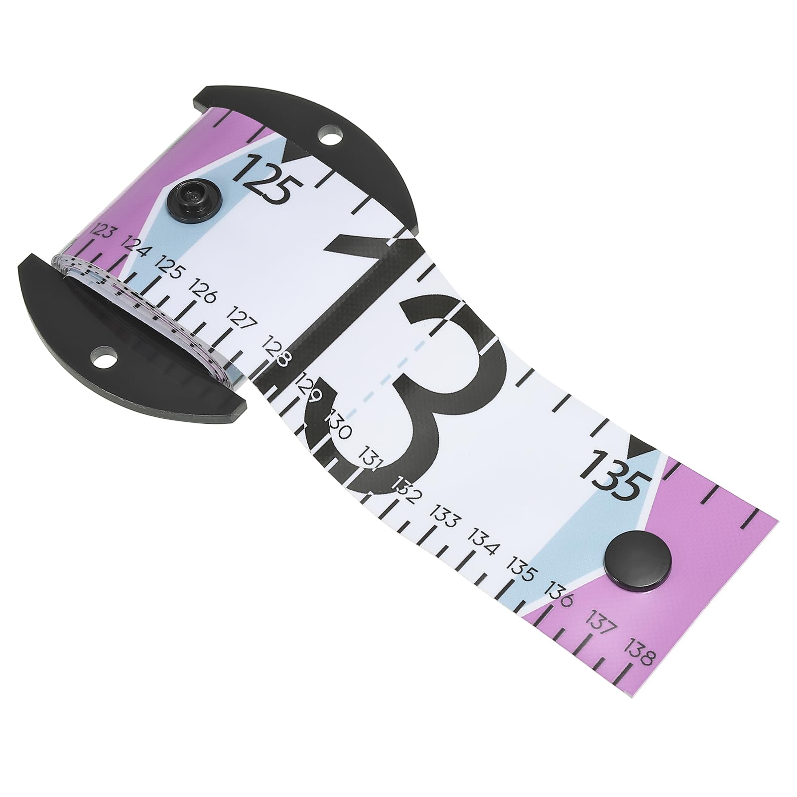 PATIKIL Fish Ruler, 53 Inch Fish Measuring Tape Flexible Waterproof Portable with Winding Shaft for Fishing Boat Kayak Workbench, Purple