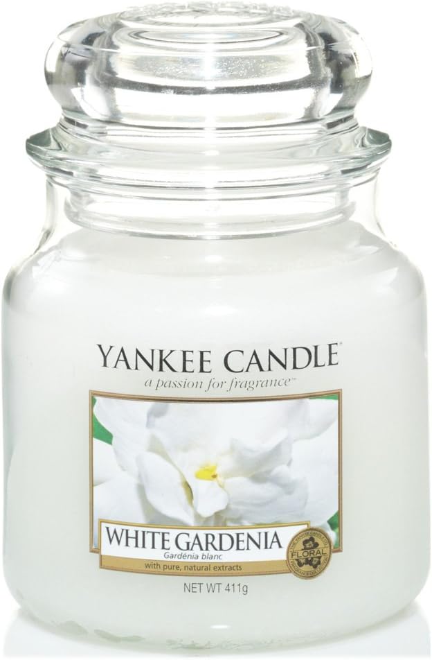 Yankee Candle Medium Jar Candle, White Gardenia Amazon.co.uk Kitchen