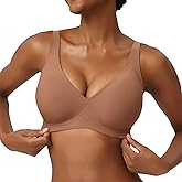 FITPPY Jelly Wireless Bras for Women No Underwire Deep V Push Up Seamless Bras Comfortable Tshirt Bralettes Everyday Bras