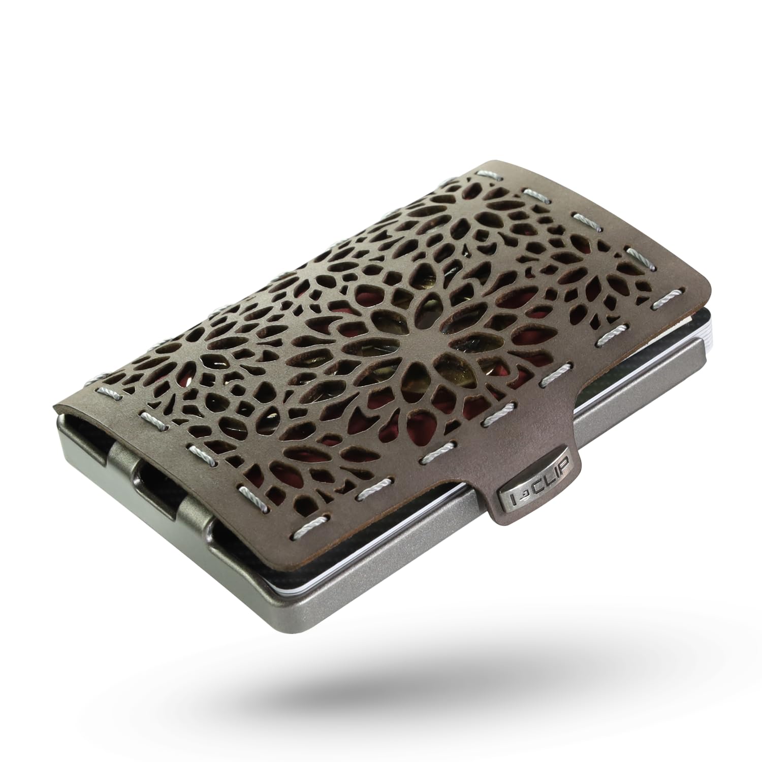 I-CLIP Original Wallet with Coinpouch - Leather Wallet - Cardholder with Moneyclip - Slim Wallet - Lei