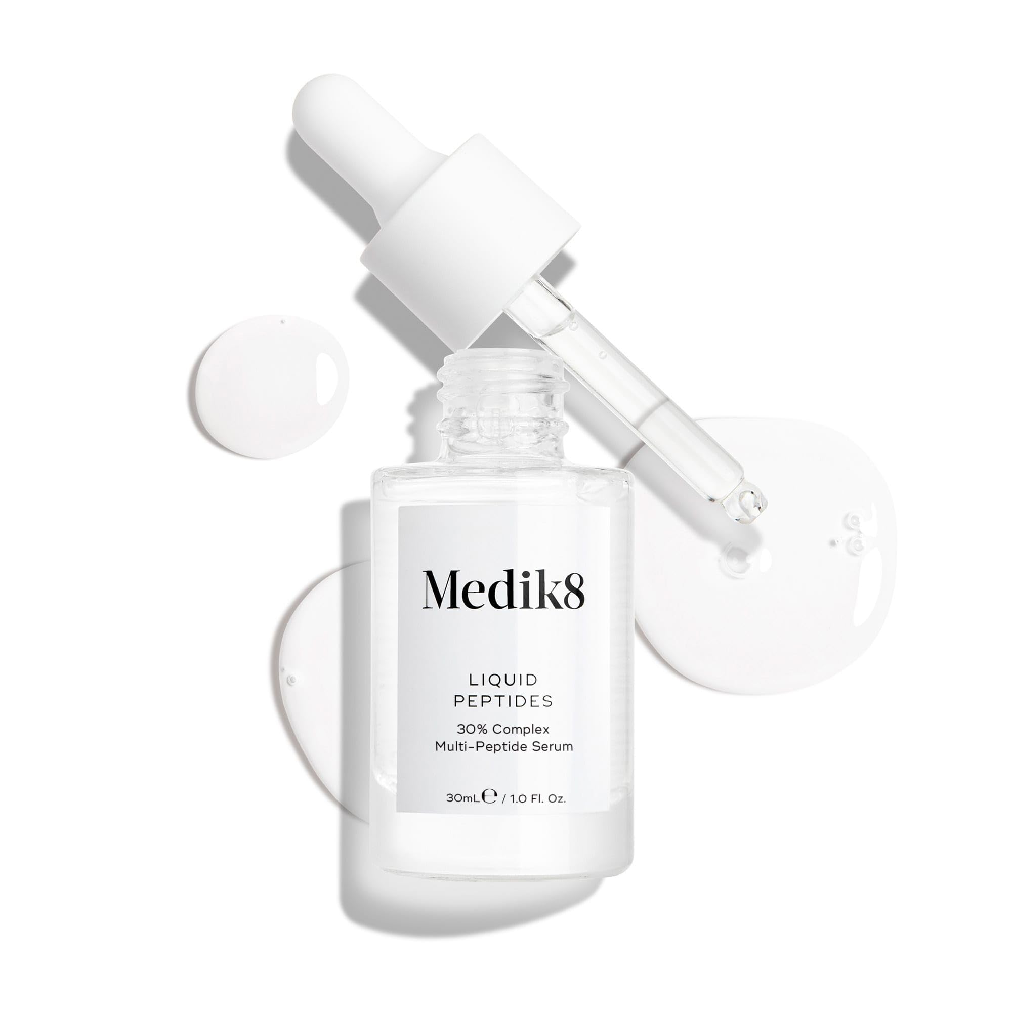 Medik8 Liquid Peptides - 30% Multi-Peptide Age-Defying Serum - Drone-Targeted Technology Smooths & Plumps Wrinkles - Supports Collagen Producing Cells - 30ml
