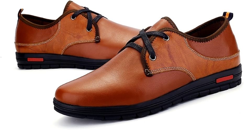 Amazon ファイン ショップ カジュアルシューズ メンズ 23 5 29 0cm 柔らかい コンフォート お洒落 歩きやすい ローカット大きいサイズ 耐久性 軽量 防滑 シンプル レースアップ ビジネスシューズ メンズシューズ 男性用靴 紳士靴 ブラック ブラウン ファイン