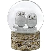 The San Francisco Music Box Company White Owl Babies 120MM Snow Globe