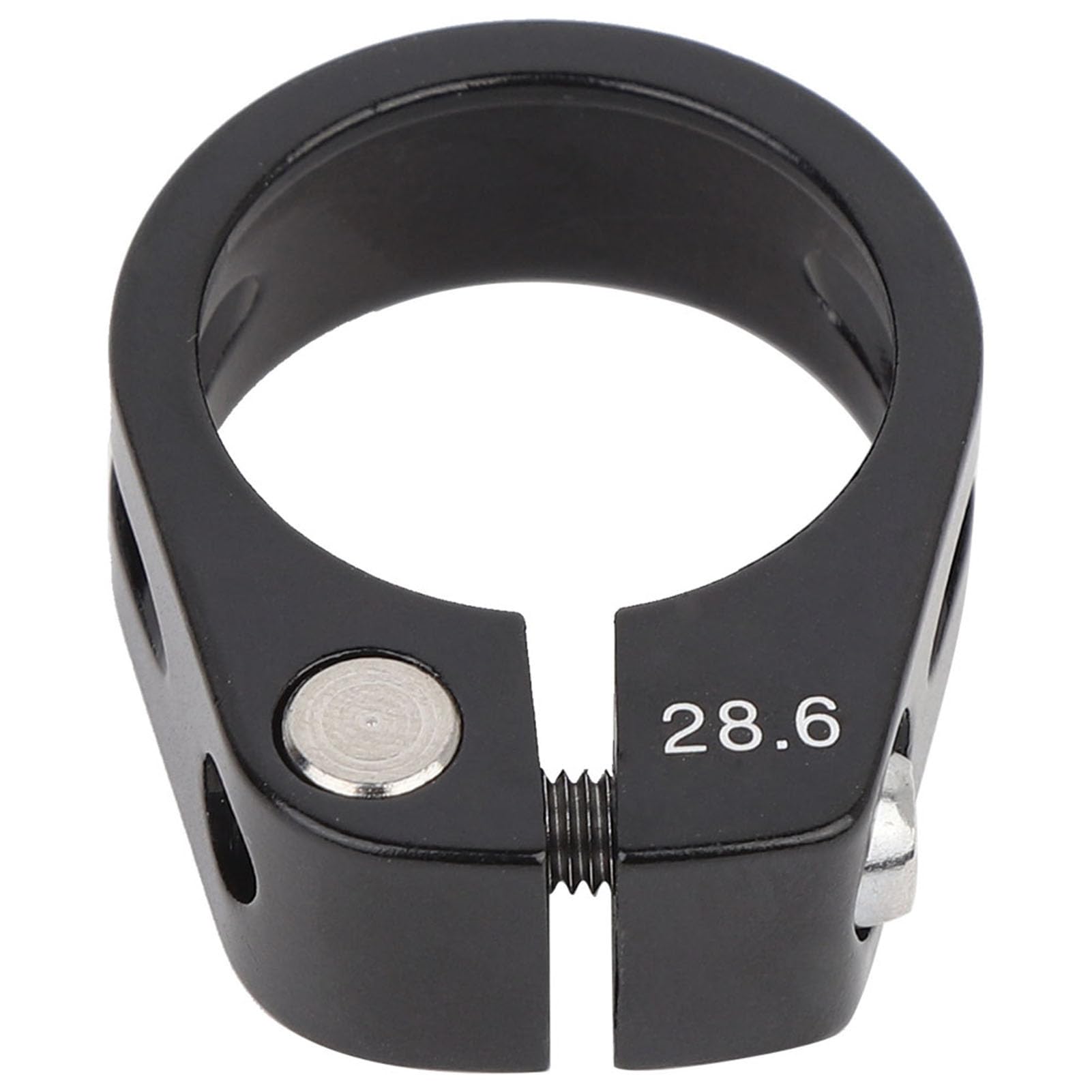 Universal 28.6mm High Strength Aluminium Alloy Bike Pipe V Band Clamp Type Exhaust Down Pipe Clamp(Black) Bicycle Repair Hardware Tools