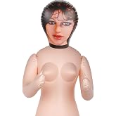 Liliful 59 Inch Blow up Doll Inflatable Life Size Bachelor Party,Geraldine | Funny Gag Gift for Women Men, Halloween Decoration Prop, Includes Black Top Red Skirt, Adult Novelty Display Accessory