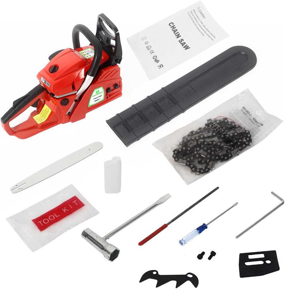 Petrol Chainsaw Chains, 53cc 2Stroke Engine 20″ Professional Handed