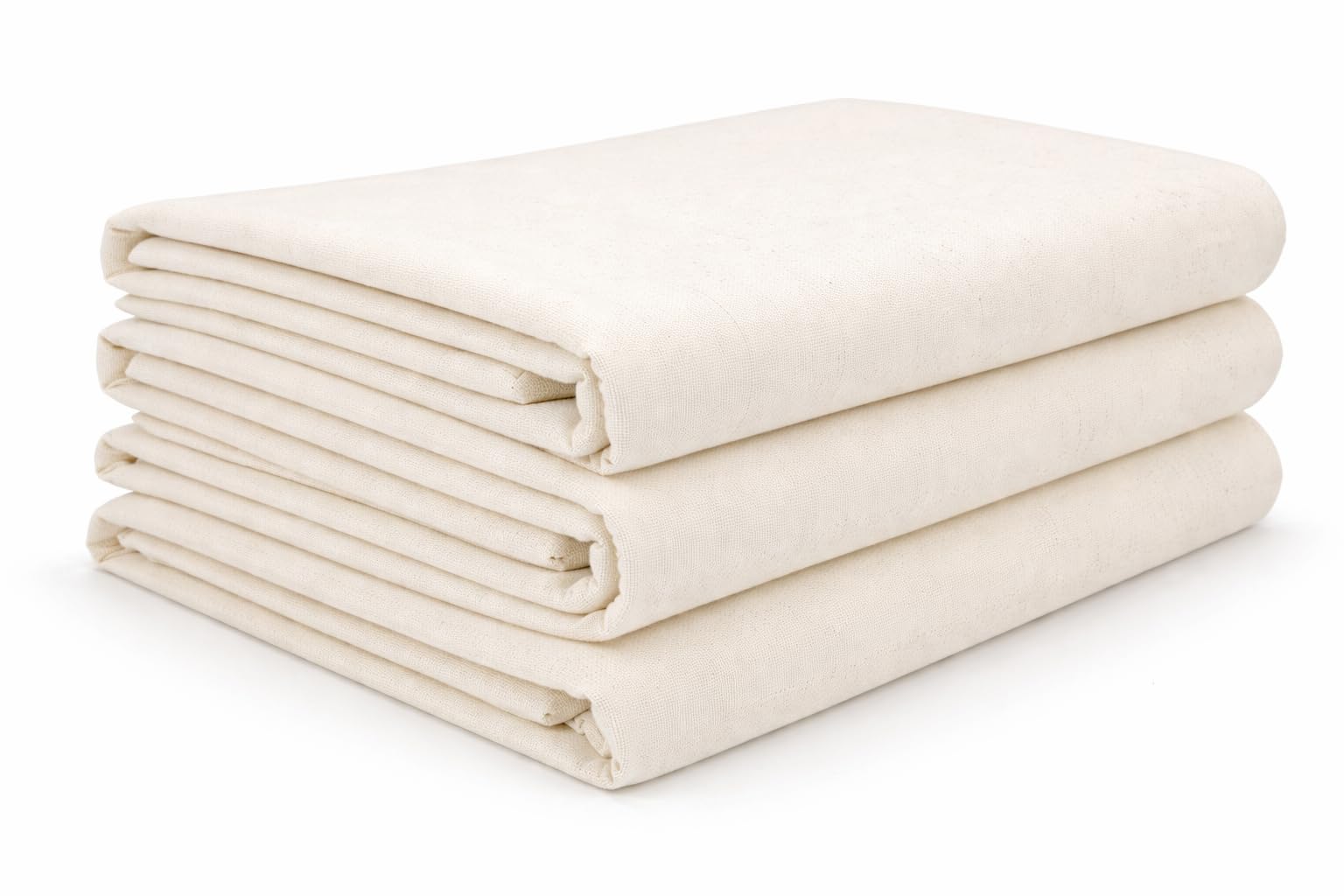 Burlas Calico Fabric, 100% Natural Cotton, 62" Wide, Medium Weight, Unbleached, Sustainable, for Arts and Crafts (3 Metre)