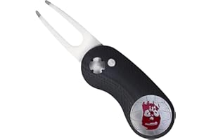 Full Metal Markers Golf Divot Repair Tool and Unique Metal Ball Marker, Premium Golf Ball Pitch Mark Repair Tool for Green and Putting Surface Repair, Golf Accessory