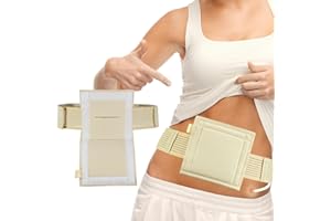 SINAISEA Breathable Feeding Tube Belt G Tubes Belts Peg Tube Belt Elastic G Tube Holder Gastrostomy Tubes Protective Supplies with 6" Square Sponge Pouch Pad Covers for Women Men Beige, Medium