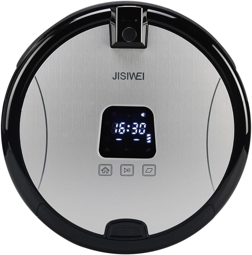 Robot Vacuum Cleaner, 1080P S+ Smart Vaccum Cleaning Robot with HD Detective Surveillance Camera, Self Charging and Unique Wifi App Remote Control (Silver)