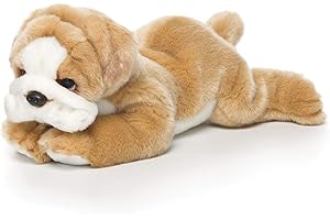 DEMDACO Nat and Jules Laying Large Bulldog Children's Plush Stuffed Animal Toy