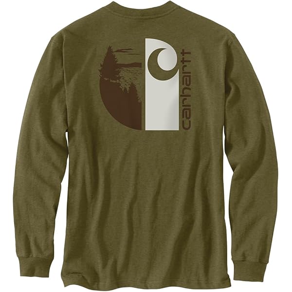 Carhartt Men's Loose Fit Heavyweight Long-Sleeve Pocket Deer