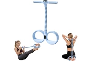 Smart Foot Pedal Puller with Digital Counter, 6 Tube Resistance Rubber Pull Ropes with Handles, Equipment for Full Body Stret