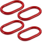 Otoolling 4 Pack Grade 80 Oblong Master Link Hoist Ring, 1/2" 4400 lbs Load Capacity Heavy Duty Steel Chain Lifting Ring for Lifting, Rigging, Towing and Hoisting Applications, Red