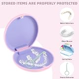 TIESOME Retainer Case Magnetic Closure Pink Slim Braces Tray Case view 4