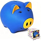 LAEBUILD Piggy Bank for Kids, Piggy Bank for Boys, Glow in the Dark | Cute Plastic Coin Jar for Toddlers, Ideal Birthday Gift for Kids to Build Saving Habits, Glow in the Dark