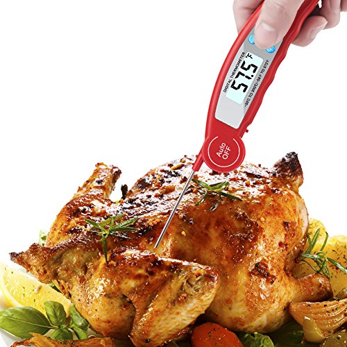 Meat Thermometer | 4.5inch Long Probe | Accurate to ±0.1°C | Read Temp in 3-4s | Great for Cooking, Candy, Cake, Milk, BBQ Grill Smoke | Instant Read Thermometer
