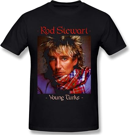 Unisex Rod Stewart Graphic T-Shirt Casual Short Sleeve Tee Fashion Shirt for Men's Black: Amazon 