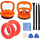 Screen repair tool set of 11, heavy-duty suction cup, pry tool, mobile phone repair tape, suitable for iPhone, iPad, iMac, Ma