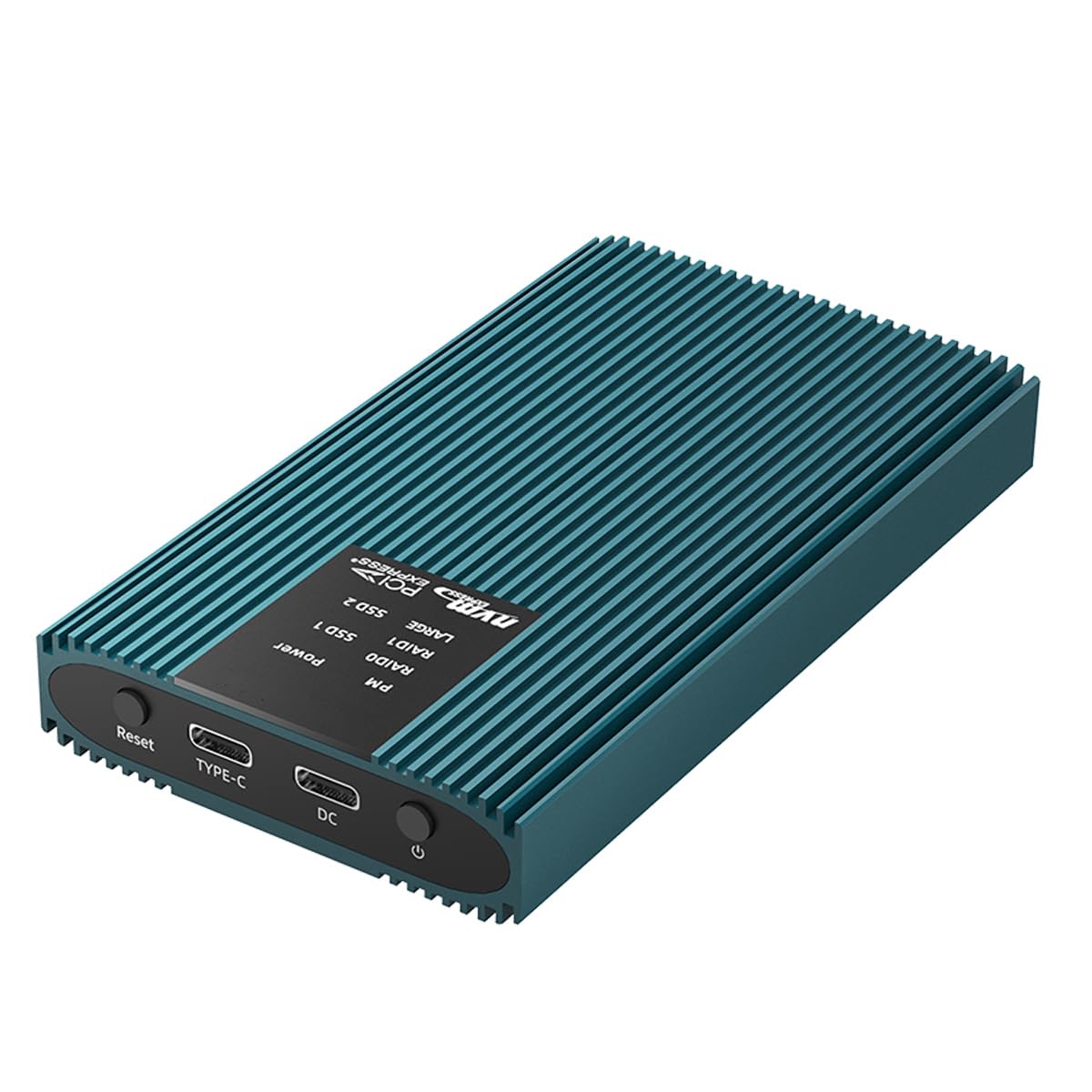 ISHEEP M.2 NVMe SSD Enclosure-PCIe to USB Adapter with RAID0/RAID1/LARGE/PM Support, Tool-Free Installation-Compatible with M-Key (B+M Key) & Sizes 2230/2242/2260/2280 SSDs.K2022R