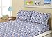 Kute Kids Super Soft Sheet Set - Athletes Stripe - Brushed Microfiber for Extra Comfort (Full)