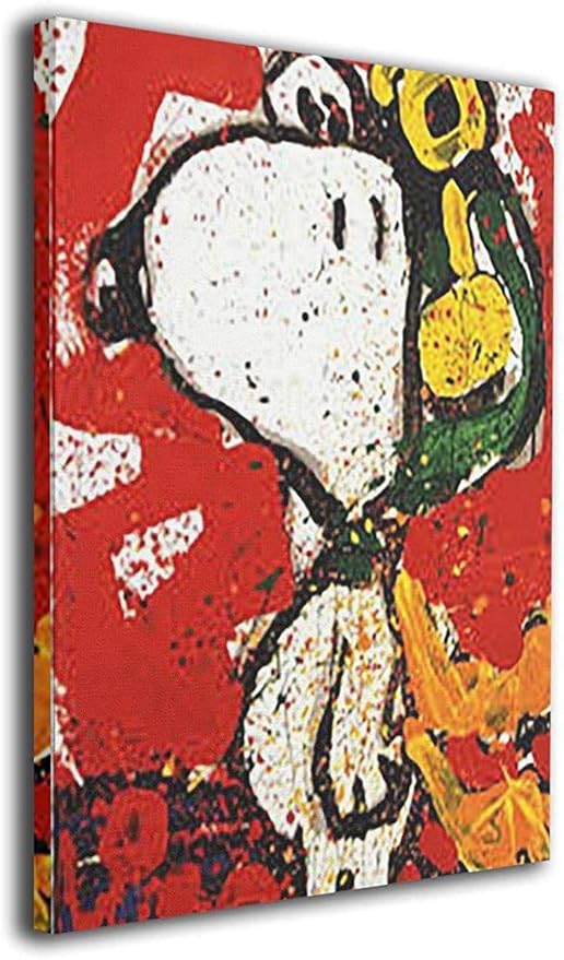 Amazon Co Jp Snoopy モダン インテリア絵画 アートパネル パネル アートフレーム インテリア キャンバス 魅力的な芸術 ピーナッツ スヌーピー Snoopy 40x50cm フレームレス ホーム キッチン