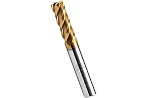 A ACT ACCU-CUT ACCUCUT A4KES 2mm Carbide Square End Mill- 4 Flute Milling Bit for Steel, Forge or Hardened Steel, Copper, Alloys & Materials < HRC 50 - AlTiN Coating CNC Router Bit, 45 Degree Helix