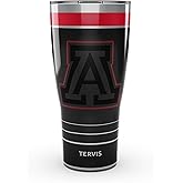 Tervis Traveler Arizona Wildcats - Night Game Triple Insulated Tumbler Travel Cup Keeps Drinks Cold & Hot, 30oz, Stainless Steel