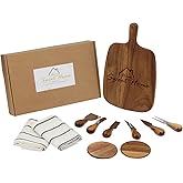 House Warming Gifts New Home, New House Housewarming Gifts, Unique Housewarming Gift Baskets for New House, First Home Gift, Home Sweet Home Serving Board Coasters for New Home Couple (Brown-Wood)