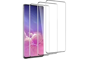 2 Pack Tempered Glass Screen Protector for Samsung Galaxy S10, 9H Hardness 3D Curved Film, Scratch Resistant, HD Clear, Case 