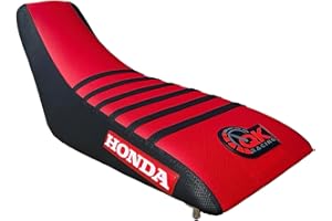 QK RACING Seat Cover - Compatible Fit for Honda 1999-2007 TRX400EX TRX 400EX TRX 400 EX Quad (Red/Black Side)