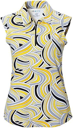 Icicles Sport Icikuls Sport Womens Sleeveless Liza Print Top Yellow L
