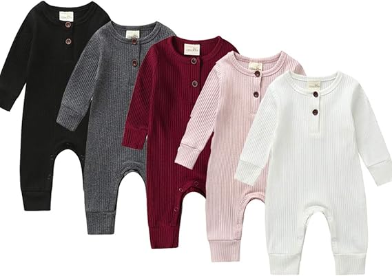 waffle knit baby romper