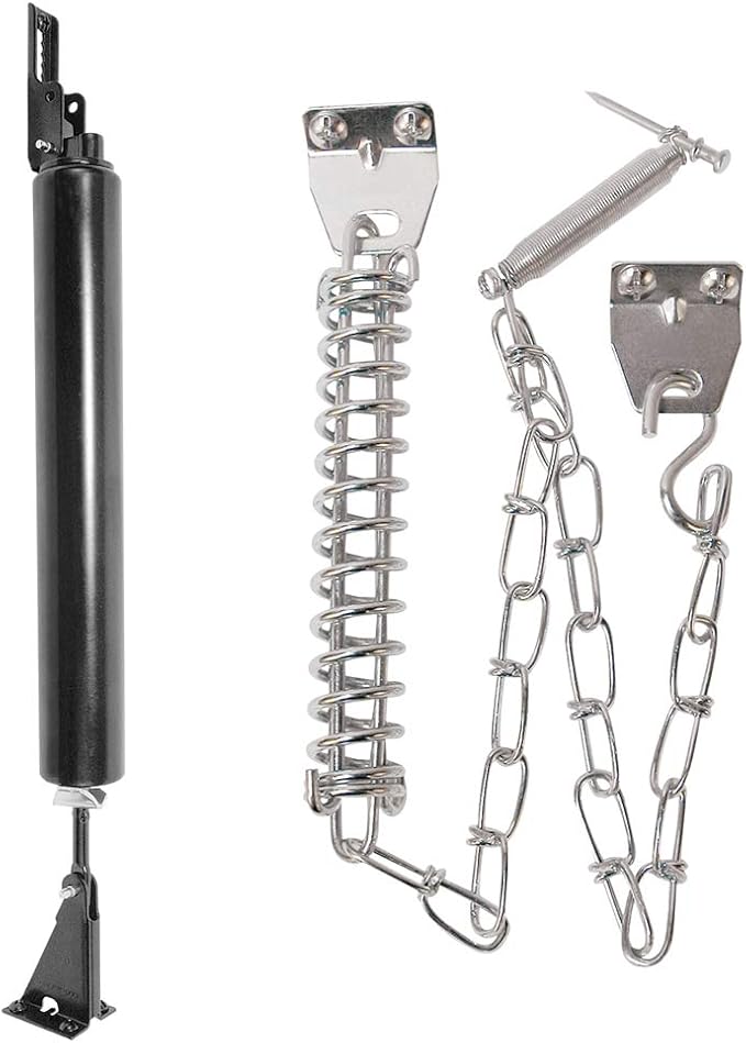 Screen Door Closer Kit, 101/2 in, Black Painted Finish, Medium Weight