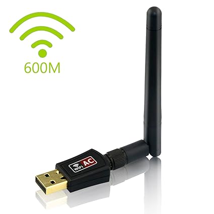 Philonext WLAN Stick 600 Mbit/s, AC600Mbits Dual Band 2.4G 150Mbps/5G 433Mbps Wireless USB Wlan Adapter mit Antennenbuchse un