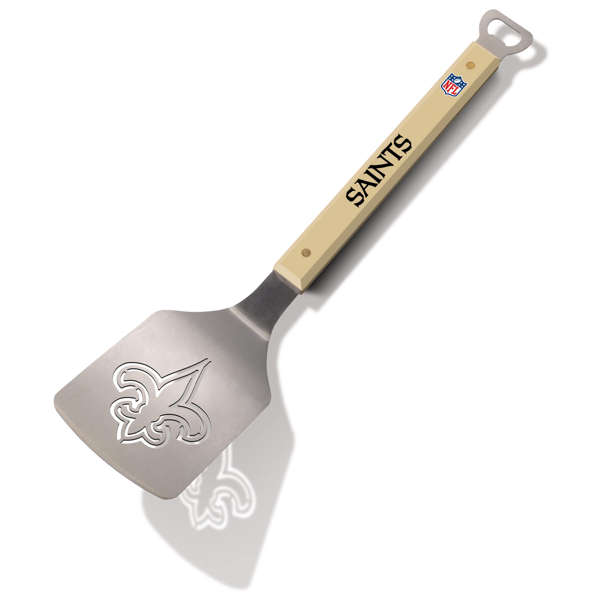 YouTheFan NFL New Orleans Saints Spirit Series Sportula Stainless Steel Grilling Spatula, 18 1/2" x 4"