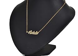 Aoloshow 18k Gold Plated Natalie Name Necklace