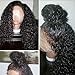 360 Lace Frontal Wig 250% Density Pre-Plucked Hairline 360 Lace Front Human Hair Wig Curly Hair Wig for Black Women (14inch with 250% density)