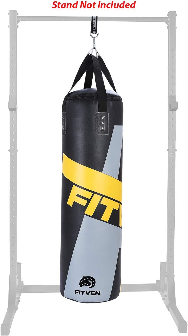 FITVEN Punching Bag for Man Women Kids, Indoor/Garden Boxing Bag, Heavy Bag for MMA, Kickboxing, and Muay Thai - 50LB