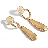 Comfortable Gold Clip-On Earrings for Women – Adjustable, Non-Pierced Ears, Pain-Free Wear