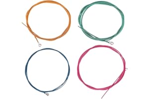 Bass Strings 4-String Bass Strings Electric Bass Strings 4-String Colorful Steel and Alloy Electric Bass Parts 1.16mm, 1.44mm